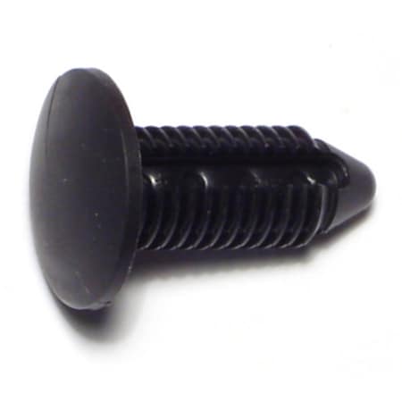 Midwest Fastener 10mm x 22mm x 28mm Black Plastic Hole Bumper Retainers 10PK 69145